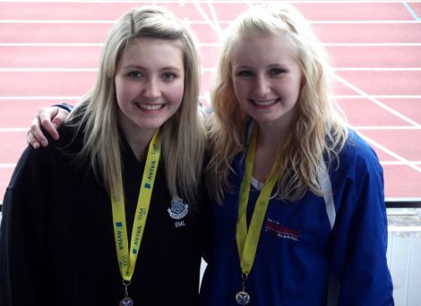 Sophie May Leyland and Emma Leask with their medals. Pic. Elaine Park