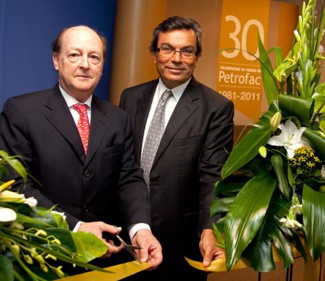 Total UK chairman Patrice de Vivies (left) and Petrofac chief executive Ayman Asfari