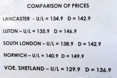 Prices in Voe were better than in Lancaster, Luton, north London and Norwich.