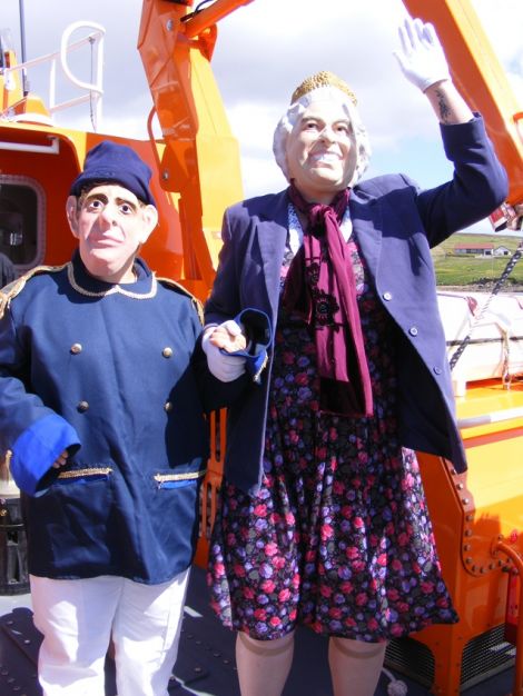 Mother and son enjoy Aith lifeboat day on Sunday