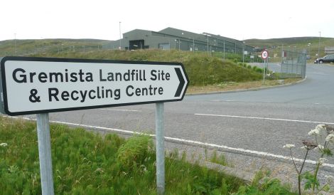 The Gremista landfill site, where a supervisor has been suspended pending the outcome of an investigation. Pic. Shetland News