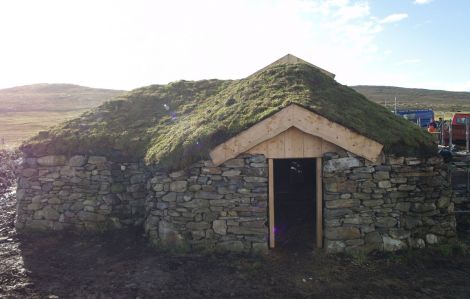 The completed Viking longhouse - all photos: Courtesy of Shetland Amenity Trust