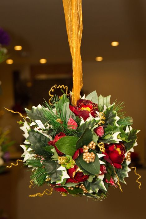 A hanging Christmas decoration