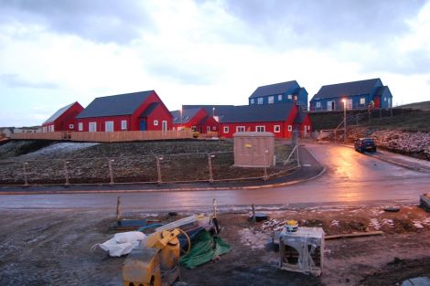 Shetland Islands Council's latest house building project at Lerwick's Hoofields. Photo SN