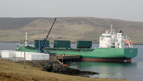 Arklow Moor in Dales Voe with Moorfield hotel modules. Photo SN