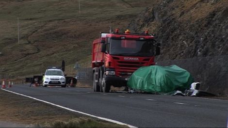 The police have been carrying out investigations into the cause of the fatal crash on Tuesday afternoon. Photo BBC