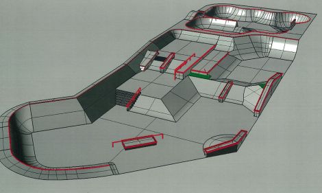 The indicative design submitted by Shetland Skatepark Association to the council's planning department.