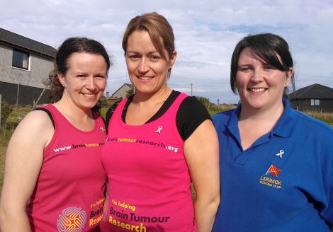 Half marathon sisters (from left to right) Clare Inkster, Louise Fraser and Katherine Nisbet.