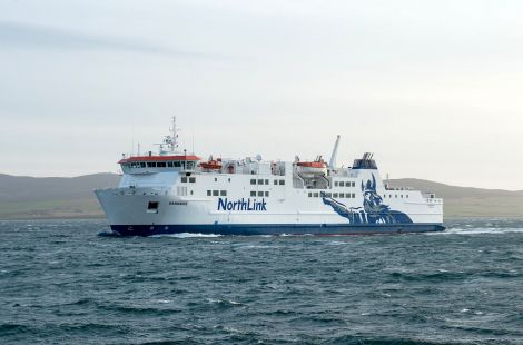 Hamnavoe with new livery arriving back in Orkney on Friday - Photo: Serco NorthLink
