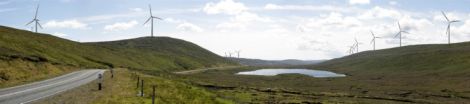 Viking vista - the view of the proposed wind farm from the north end of the Lang Kames. Image Viking Energy