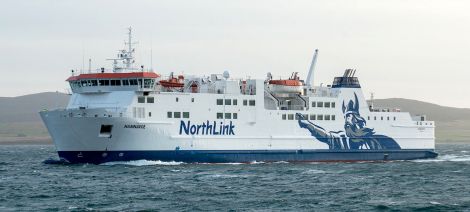 Pentland Firth ferry Hamnavoe sports its new livery designed by Serco and currently being added to the rest of the fleet.