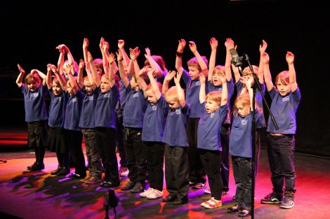 Hundreds of primary pupils got the chance to perform on stage at Mareel's main auditorium. Photo: Davie Gardner