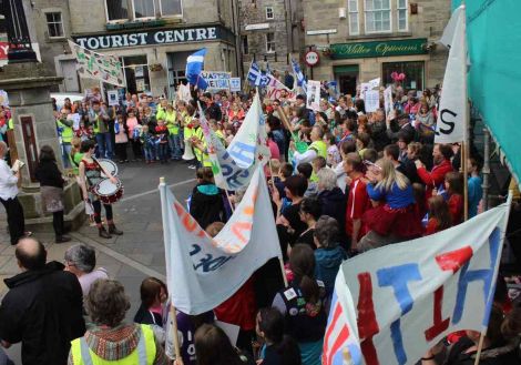 Councillors' rethink comes 48 hours after more than 600 protesters marched through the streets of Lerwick.