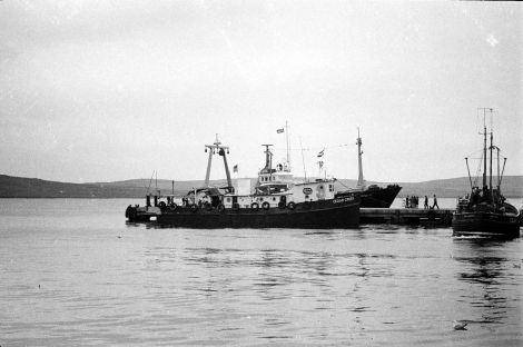 The Cedar Creek is believed to be one of the first two oil-related vessels to call in Lerwick in June 1964. Photo courtesy of LPA