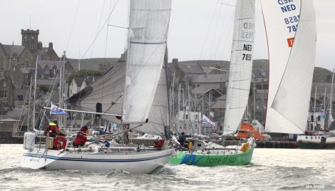 The yachts arriving at Lerwick harbour during last year's race - Photo: Ian Leask