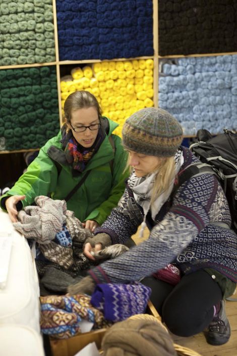 The joy of rummaging through a Shetland wool shop - Photo: Frank Bradford