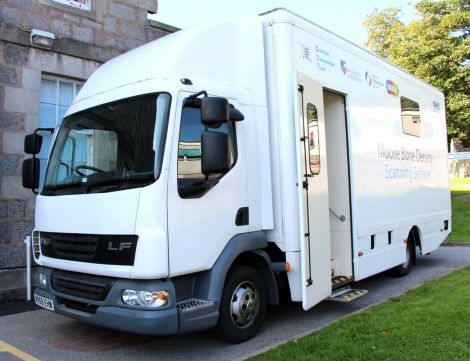 NHS Grampian's mobile osteoporosis unit.