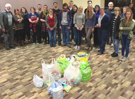 Food and toiletries were donated to the Salvation Army's food bank service at the inaugural 'Let's Make Change' meeting.