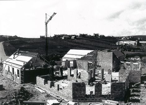 Isleshavn care centre in Mid Yell under construction in 1983. Photo Ritchie Nowak