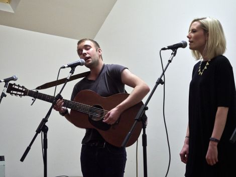 Guest performing with Louise Thomason at Bixter Hall this summer. Photo: Chris Brown