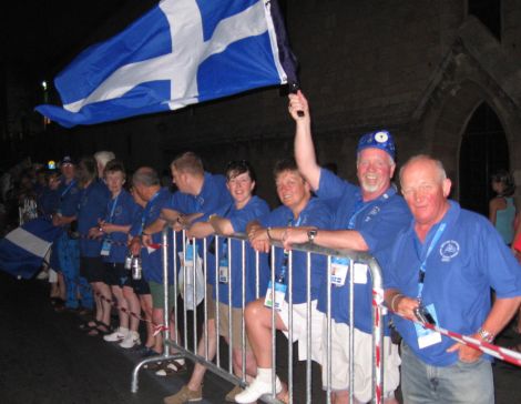 Team Shetland supporters at the Isle of Wight four years ago.