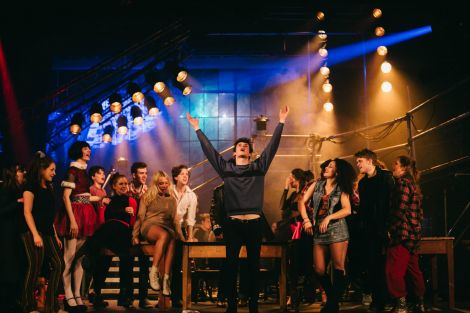 Student Joe Christie, from Levenwick, takes centre stage in a production of RENT. Photo: Louise Spence Photography