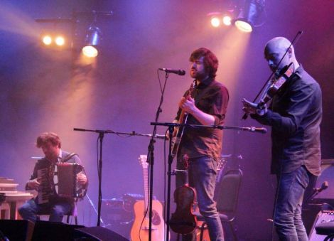 Scottish folk trio Lau demonstrating prodigious musicianship - from left: Martin Green, Kris Drever and Aidan O’Rourke - Photo: Davie Gardner