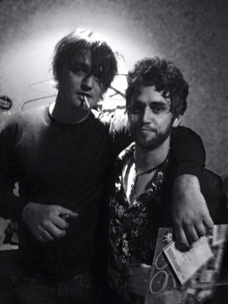 Jack Sandison pictured with Libertines frontman Pete Doherty in Camden last night.