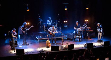 Skerryvore delivered a high-energy set at Mareel last night. Photo: Dale Smith