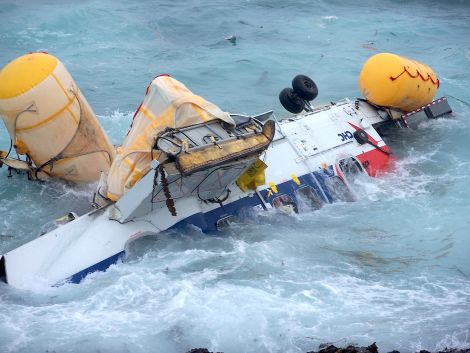 The Super Puma helicopter which ditched into the sea with tragic consequences in August 2013.