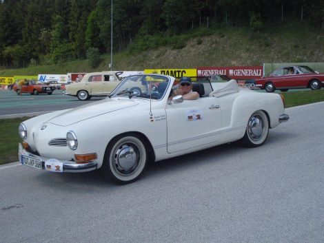 Klaus Klock from the Motor Sports Club of Sernatingen in Germany with his 1972 Volkswagen Karmann Ghia Cabrio, which he will be bringing to Shetland in June.