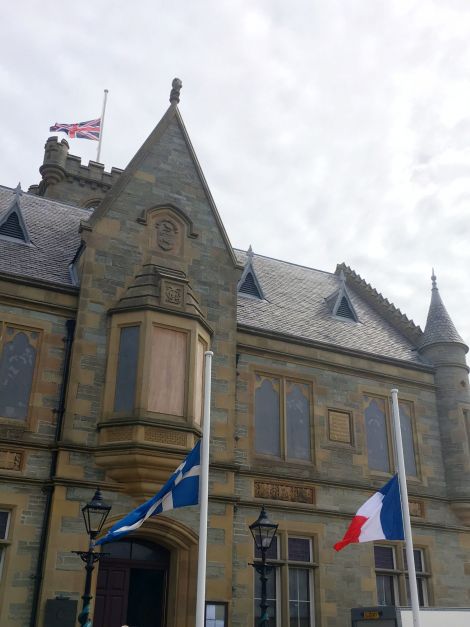Shetland Islands Council paid tribute to those who died in the Nice attack on Thursday night.