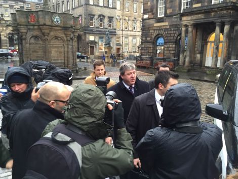 Alistair Carmichael outside Edinburgh's Court of Session in December.