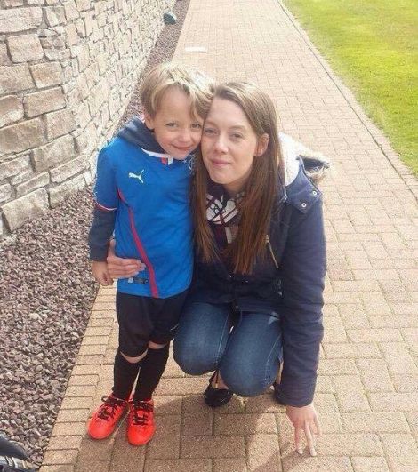 Six year old Jak Watt pictured with his mother Nicole.