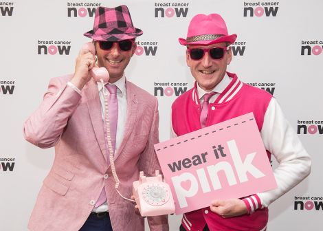 Shetland MSP Tavish Scott (right) wearing it pink with Orkney colleague Liam McArthur.