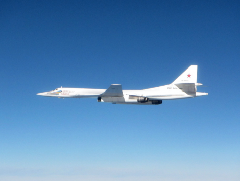 The Ministry of Defence released images of the Russian bombers on Twitter. Photo: Ministry of Defence