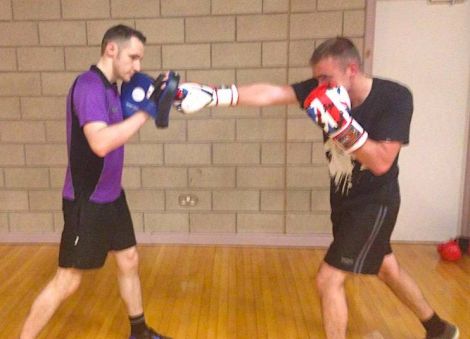 Adam Tait (left) is holding boxing classes in the Clickimin.