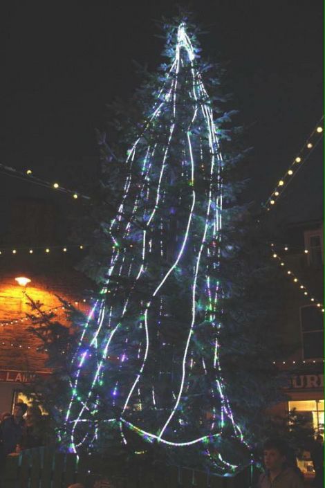 The lighting on the tree came in for social media criticism. Photo: Davie Gardner