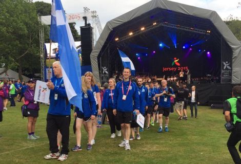 Team Shetland at the opening ceremony in Jersey two years ago.