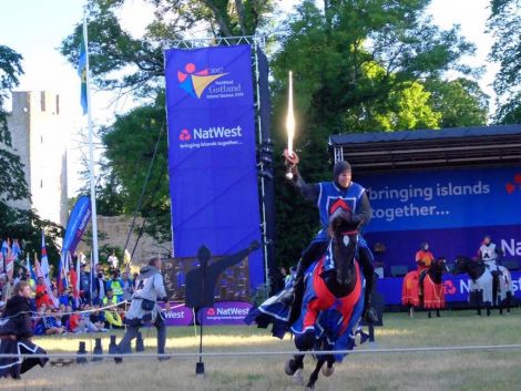 Some spectacular jousting was part of the opening programme. Photos: Shetland Islands Games Association