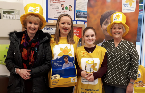 Marie Curie fundraisers in Tesco at the weekend.