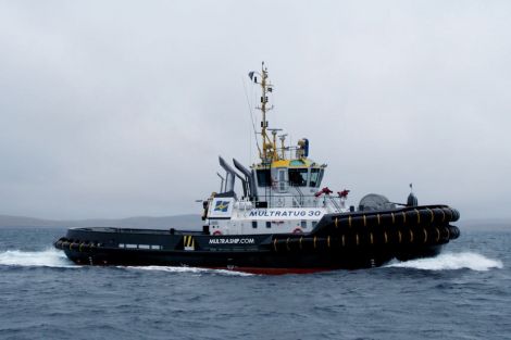 Multratug 30 arriving in Shetland back in March. Photo: SIC
