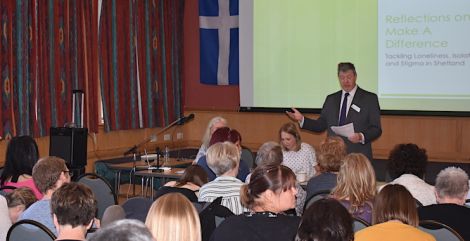 The Unpacking Everyday Encounters seminar was chaired by isles MP Alistair Carmichael. Photo: Patrick Mainland