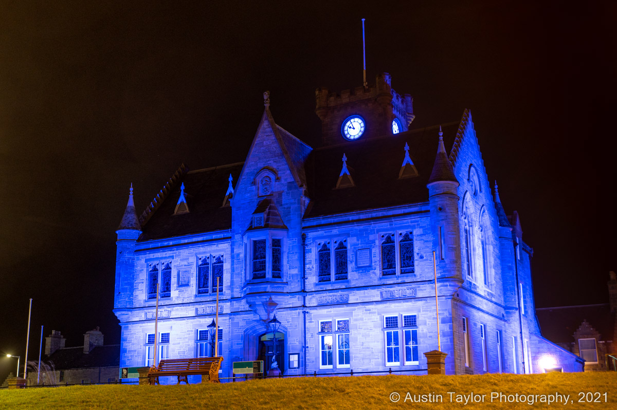 Town hall turns blue, fishing agreement, pension fund value up, college open days and more...